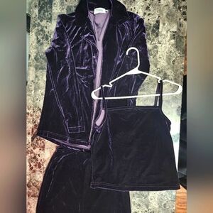 3 piece Blazer, tank-top, and skirt.